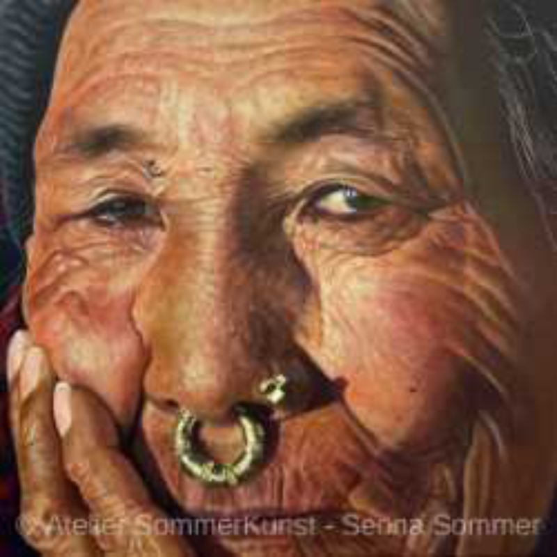 Beautiful Age | oil on canvas, 50 x 70 cm (reference photo: Anjan Gosh)