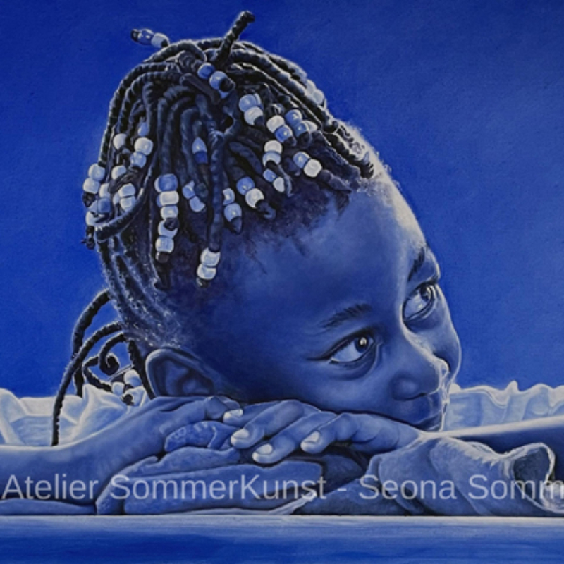 Schoolchildren in Tanzania 1 | Öl auf Leinwand, 50 x 100 cm | Kontakt: Galerie Petra Kern