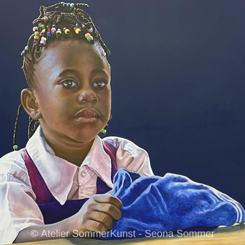 Schoolchildren in Tanzania 2 | Öl auf Leinwand, 80 x 100 cm