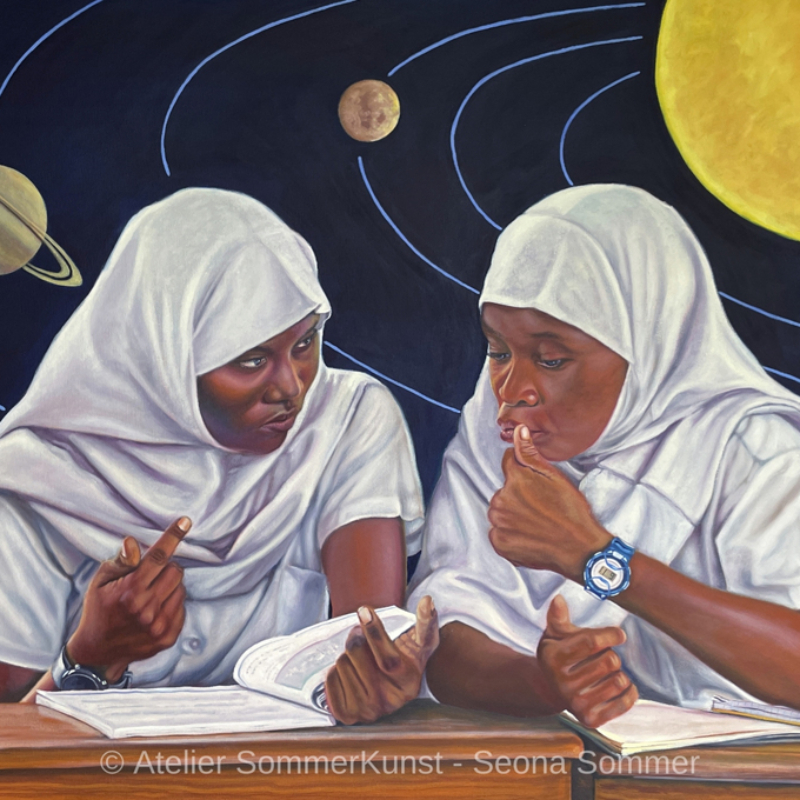 Schoolchildren in Tanzania 7 | Öl auf Leinwand, 80 x 100 cm (Referenzfoto: CK Visuals) (5.200 €)