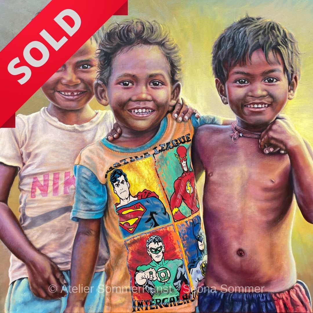 le Heroes | oil on canvas, 70 x 100 cm (reference photo: Anjan Ghosh)